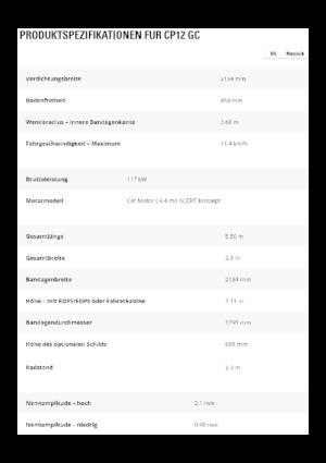 Pojedyncze walce drogowe Caterpillar CP12GC