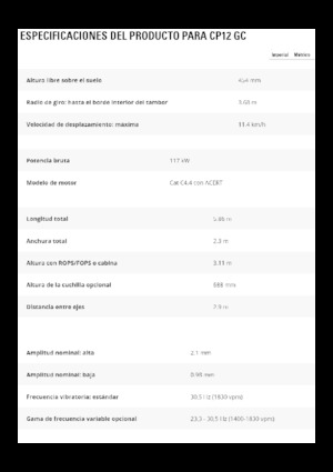 Pojedyncze walce drogowe Caterpillar CP12GC