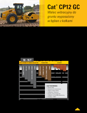 Pojedyncze walce drogowe Caterpillar CP12GC