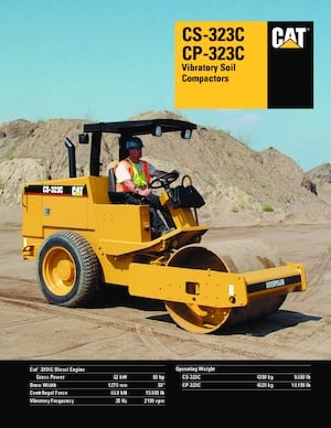 Pojedyncze walce drogowe Caterpillar CP323C