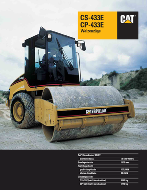 Pojedyncze walce drogowe Caterpillar CS433E