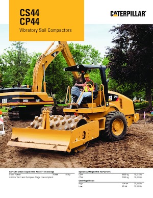 Pojedyncze walce drogowe Caterpillar CS44