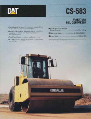 Pojedyncze walce drogowe Caterpillar CS-583