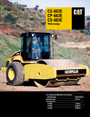 Pojedyncze walce drogowe Caterpillar CS 663 E