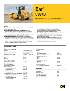 Pojedyncze walce drogowe Caterpillar CS74B