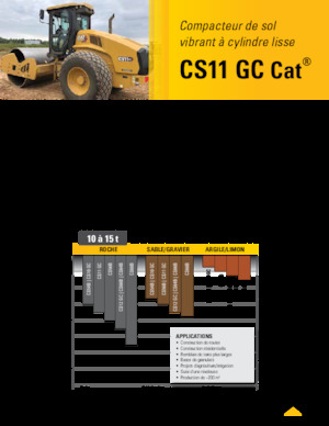 Pojedyncze walce drogowe Caterpillar CS11GC