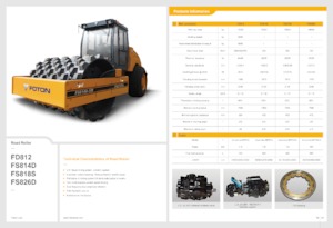 Pojedyncze walce drogowe Foton Lovol FS818S