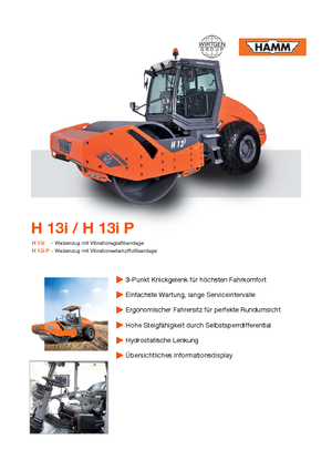 Pojedyncze walce drogowe Hamm H 13i