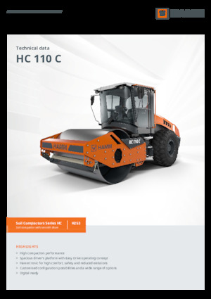 Pojedyncze walce drogowe Hamm HC 110 C