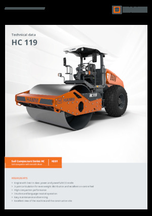 Pojedyncze walce drogowe Hamm HC 119