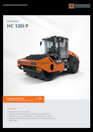 Pojedyncze walce drogowe Hamm HC 120i P