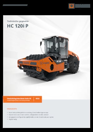 Pojedyncze walce drogowe Hamm HC 120i P