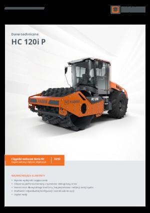 Pojedyncze walce drogowe Hamm HC 120i P