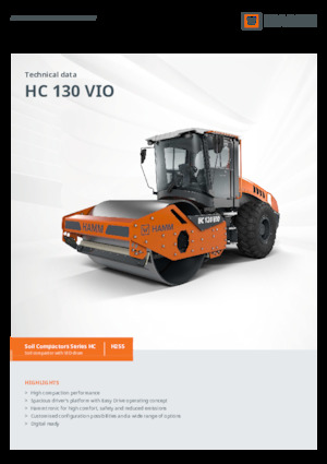 Pojedyncze walce drogowe Hamm HC 130 VIO