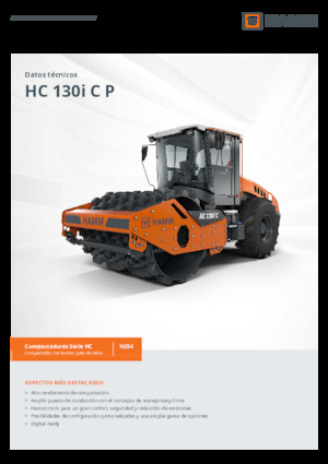 Pojedyncze walce drogowe Hamm HC 130i C P
