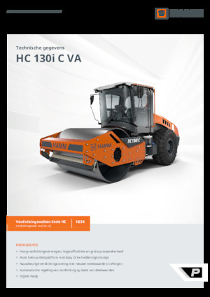 Pojedyncze walce drogowe Hamm HC 130i C VA