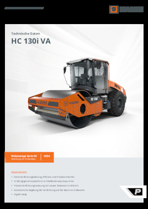 Pojedyncze walce drogowe Hamm HC 130i VA