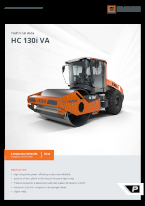 Pojedyncze walce drogowe Hamm HC 130i VA