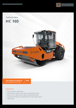 Pojedyncze walce drogowe Hamm HC 160