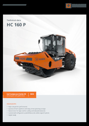 Pojedyncze walce drogowe Hamm HC 160 P