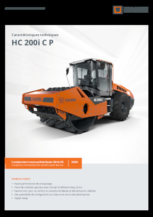 Pojedyncze walce drogowe Hamm HC 200i C P