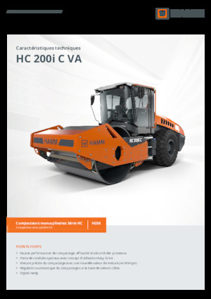 Pojedyncze walce drogowe Hamm HC 200i C VA