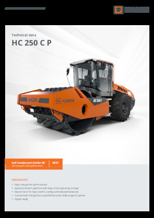 Pojedyncze walce drogowe Hamm HC 250 C P