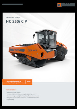 Pojedyncze walce drogowe Hamm HC 250i C P