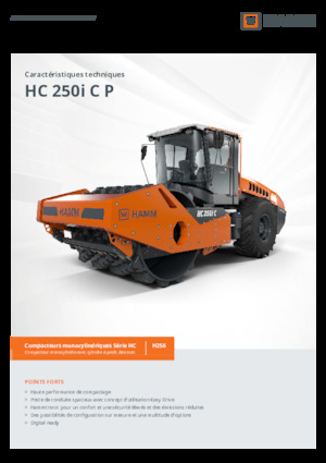 Pojedyncze walce drogowe Hamm HC 250i C P