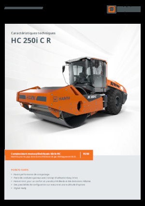 Pojedyncze walce drogowe Hamm HC 250i C R