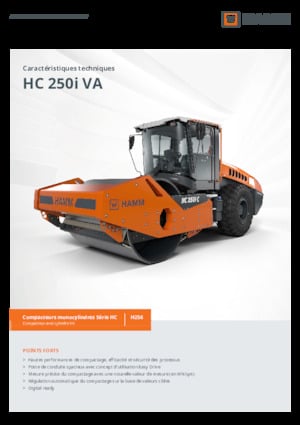Pojedyncze walce drogowe Hamm HC 250i C VA