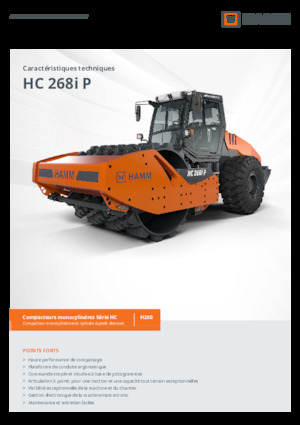 Pojedyncze walce drogowe Hamm HC 268i P