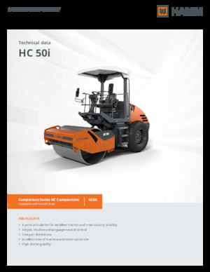 Pojedyncze walce drogowe Hamm HC 50i