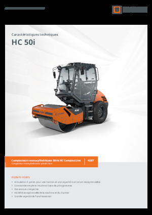 Pojedyncze walce drogowe Hamm HC 50i
