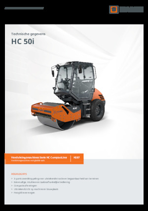 Pojedyncze walce drogowe Hamm HC 50i