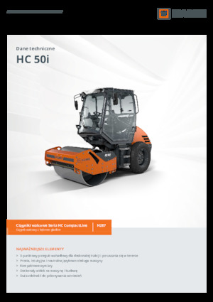Pojedyncze walce drogowe Hamm HC 50i