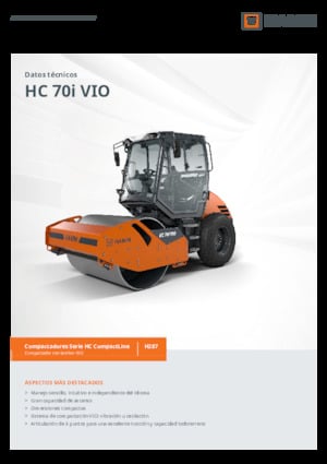 Pojedyncze walce drogowe Hamm HC 70i VIO