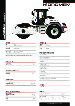 Pojedyncze walce drogowe Hidromek HMK 130 CS