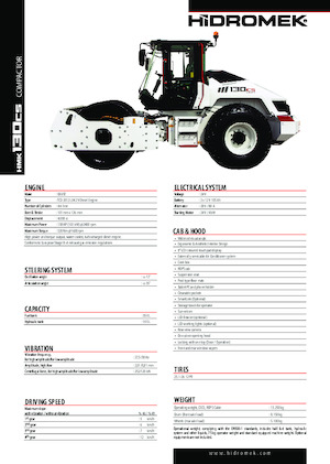 Pojedyncze walce drogowe Hidromek HMK 130 CS