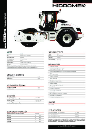 Pojedyncze walce drogowe Hidromek HMK 130 CS