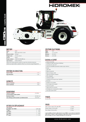 Pojedyncze walce drogowe Hidromek HMK 130 CS