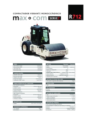 Pojedyncze walce drogowe Max-Com R 712