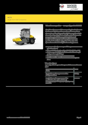 Pojedyncze walce drogowe Wacker Neuson RC70VO