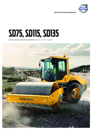 Pojedyncze walce drogowe Volvo SD75