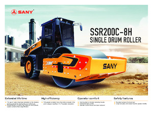 Pojedyncze walce drogowe Sany SSR200C-8H 