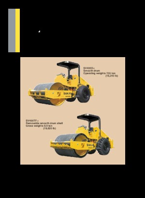 Pojedyncze walce drogowe Sakai SV400TF