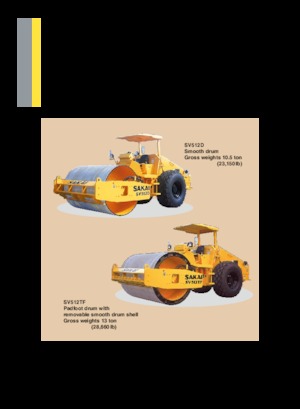 Pojedyncze walce drogowe Sakai SV512T