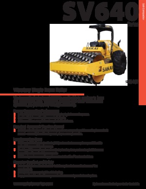 Pojedyncze walce drogowe Sakai SV640T