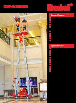 Kołowe platformy robocze z masztem pionowym Mantall CMP14-S