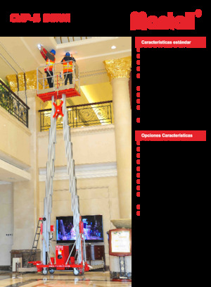 Kołowe platformy robocze z masztem pionowym Mantall CMP14-S